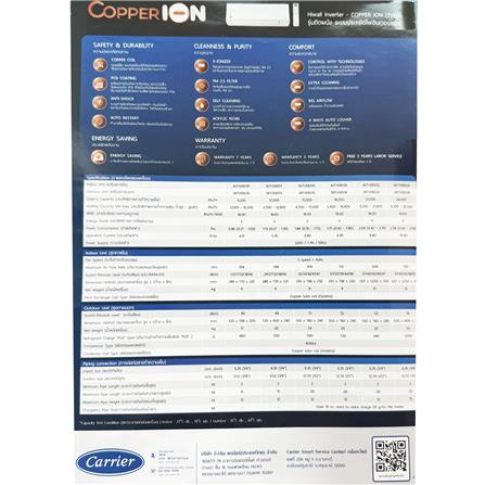แอร์ผนัง CARRIER 42TVEB016/38TVEB016 15000 บีทียู อินเวอร์เตอร์_6
