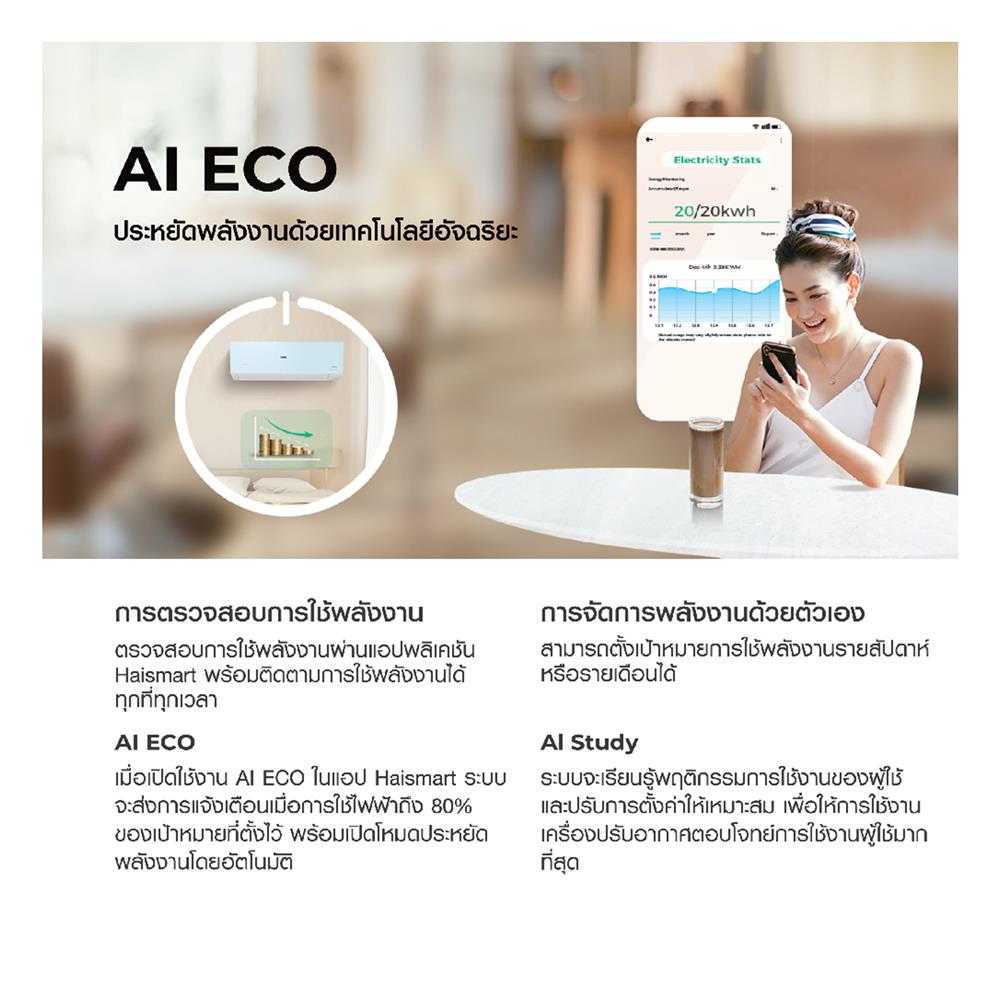 แอร์ผนัง HAIER HSU-24VRWA05BF 24000 บีทียู อินเวอร์เตอร์