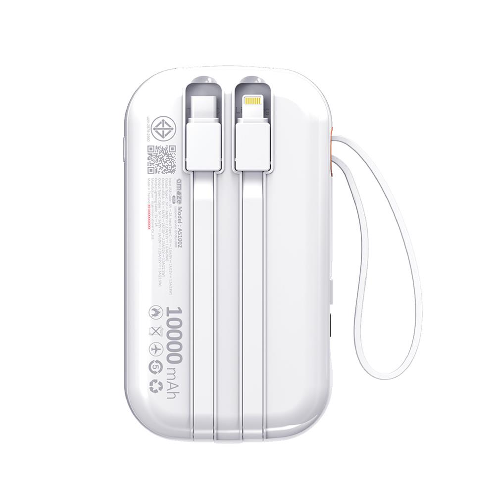 แบตสำรอง AMAZE ONE AMCB004 10000 MAH สีขาว