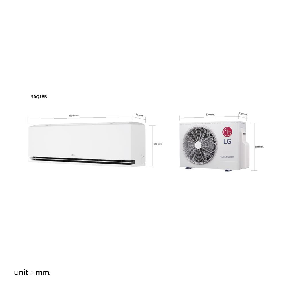 แอร์ผนัง LG SAQ18BN.S21 18084 บีทียู อินเวอร์เตอร์