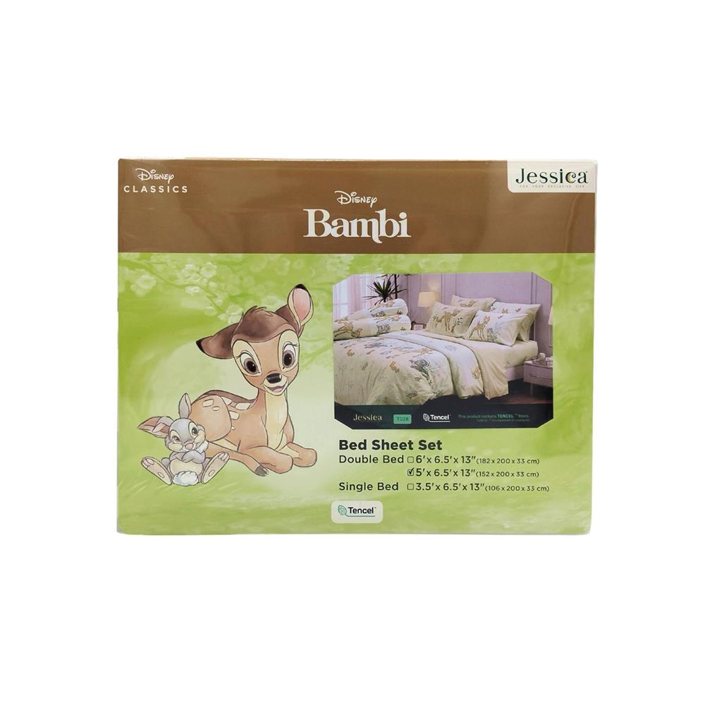 ชุดผ้าปูที่นอน 5 ฟุต (ชุด 5 ชิ้น) JESSICA BAMBI 20165-T028