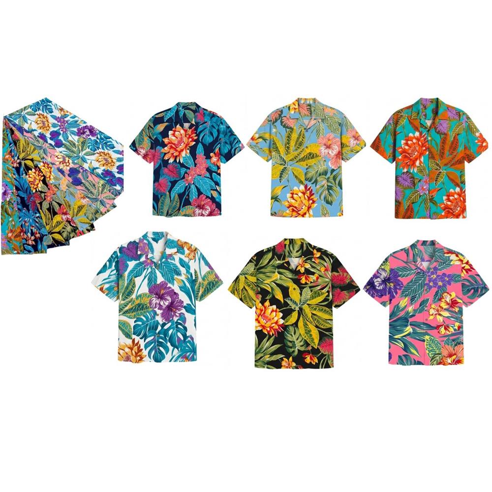 เสื้อลายดอก SONGKRAN อก 50 นิ้ว คละสี (1 ชิ้น)