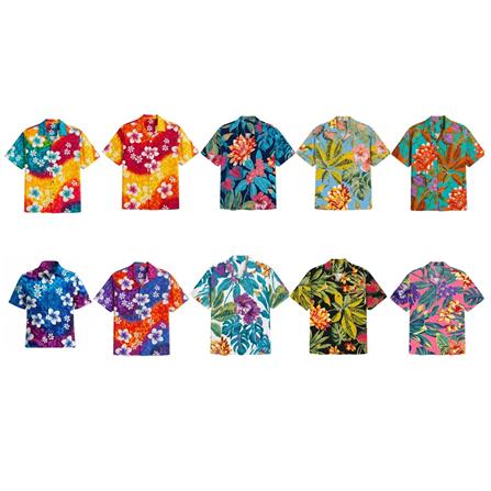 เสื้อลายดอก SONGKRAN อก 50 นิ้ว คละสี (1 ชิ้น)_1