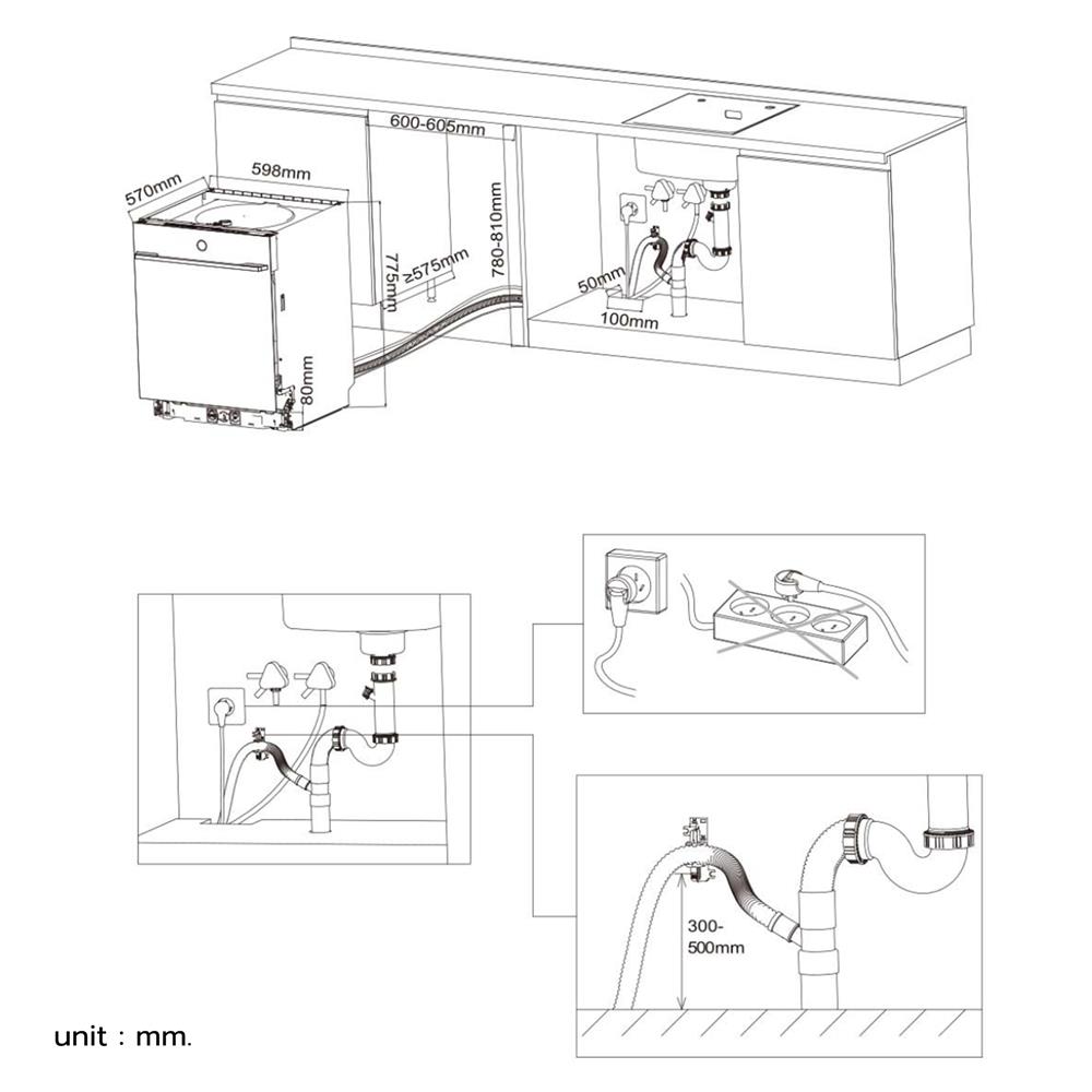 เครื่องล้างจานฝัง FOTILE BD2BV01
