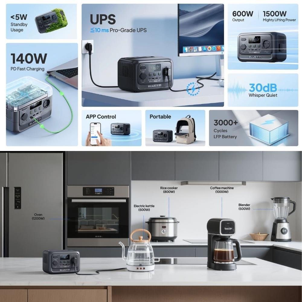 POWER BOX BLUETTI ELITE 30V2 600 วัตต์ สีเบจ