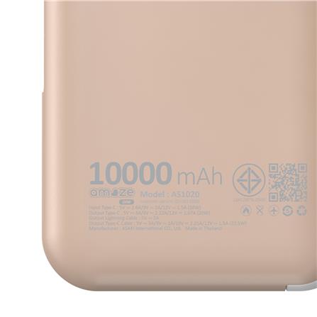 แบตสำรอง AMAZE ONE AMCB003 10000 MAH สีครีม_6