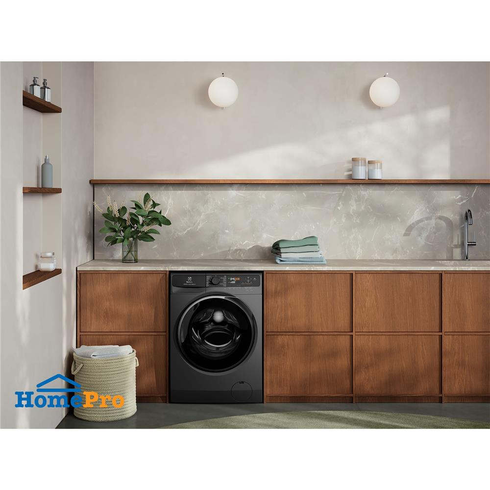 เครื่องซักอบผ้าฝาหน้าพร้อมขาตั้ง ELECTROLUX EWW1143P5SC 11/7 กก. 1400RPM อินเวอร์เตอร์ สีเทาเข้ม