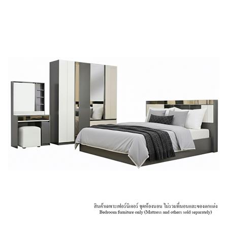 ชุดห้องนอน 6 ฟุต KONCEPT GARLAND สี SHADOW_0