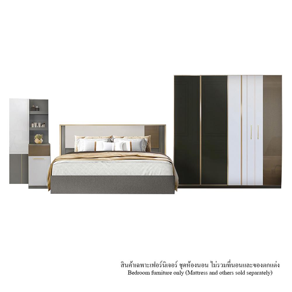 ชุดห้องนอน 6 ฟุต KONCEPT RACHELLE สี SHADOW WHITE