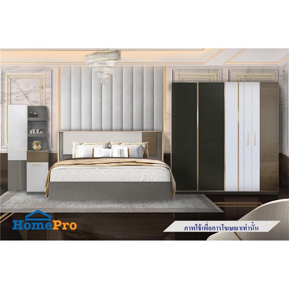 ชุดห้องนอน 6 ฟุต KONCEPT RACHELLE สี SHADOW WHITE