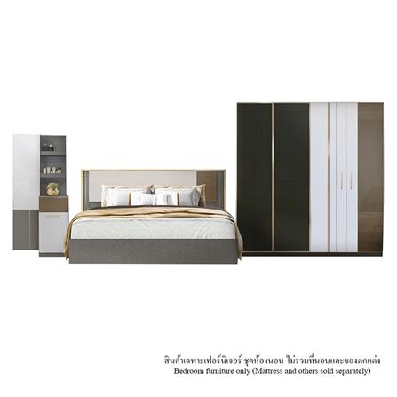 ชุดห้องนอน 6 ฟุต KONCEPT RACHELLE สี SHADOW WHITE_0