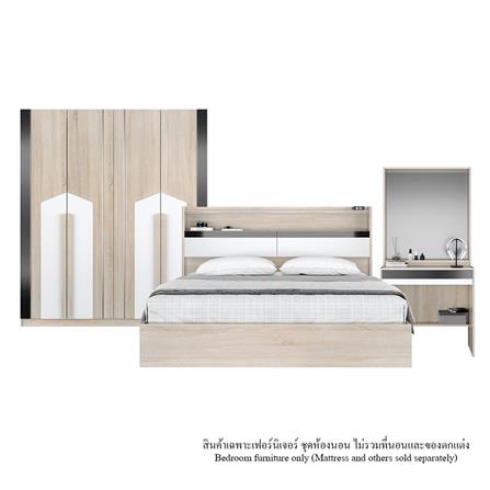 ชุดห้องนอน 6 ฟุต KONCEPT ODENSE สี SOLID OAK_0