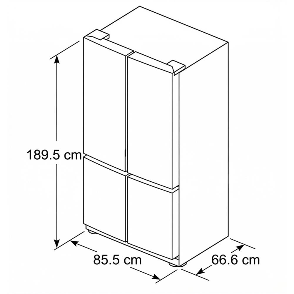 ตู้เย็น MULTI DOOR BOSCH KMC85LBEA 19 คิว สีกระจกดำ