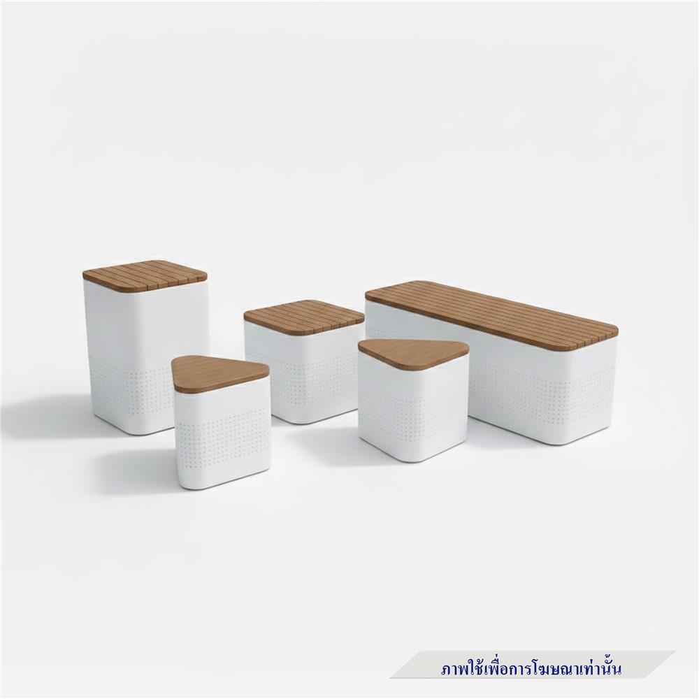 ม้านั่งสนาม BUA DESIGN BUASURFACE DOT BENCH สีธรรมชาติ