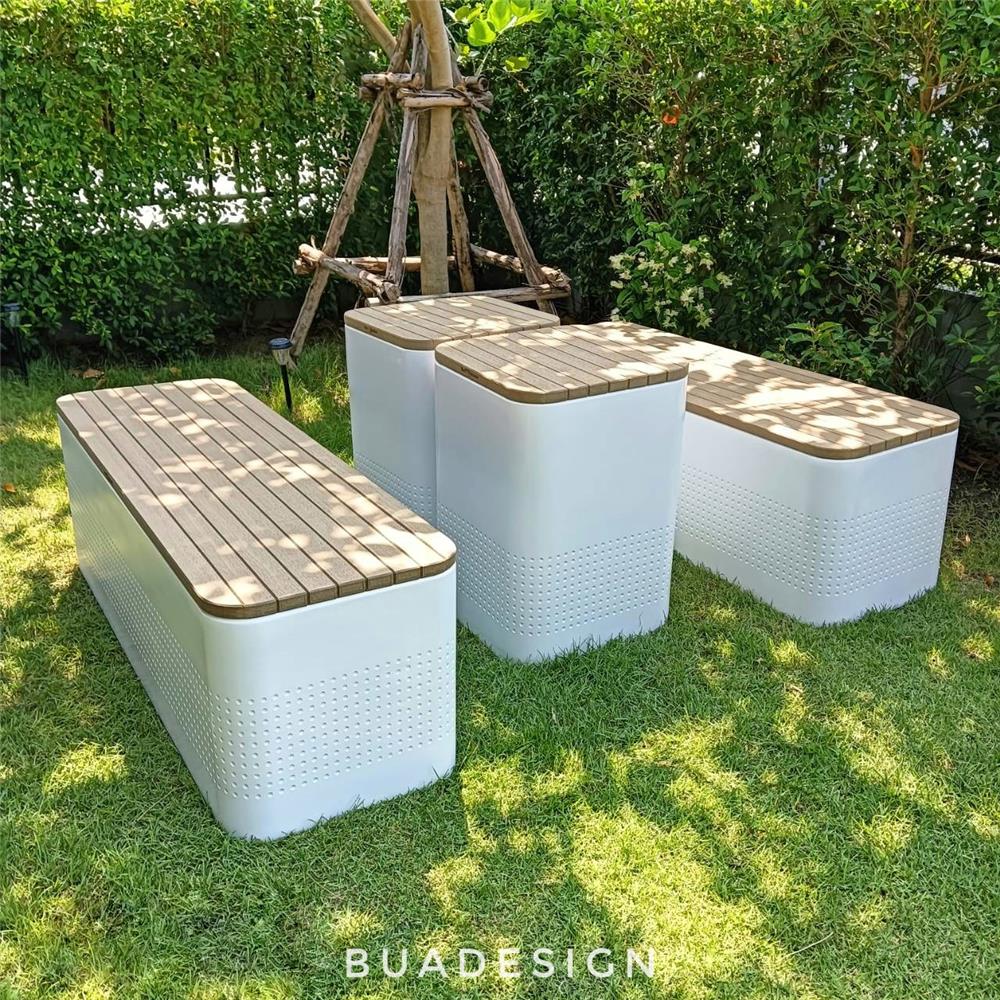 ม้านั่งสนาม BUA DESIGN BUASURFACE DOT BENCH สีธรรมชาติ