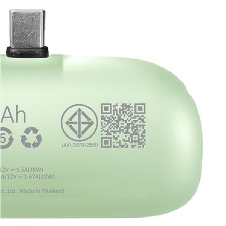 แบตเตอรี่สำรอง AMAZE ONE AMCB002 BOY&GIRL 5000mAh สีเขียว_6