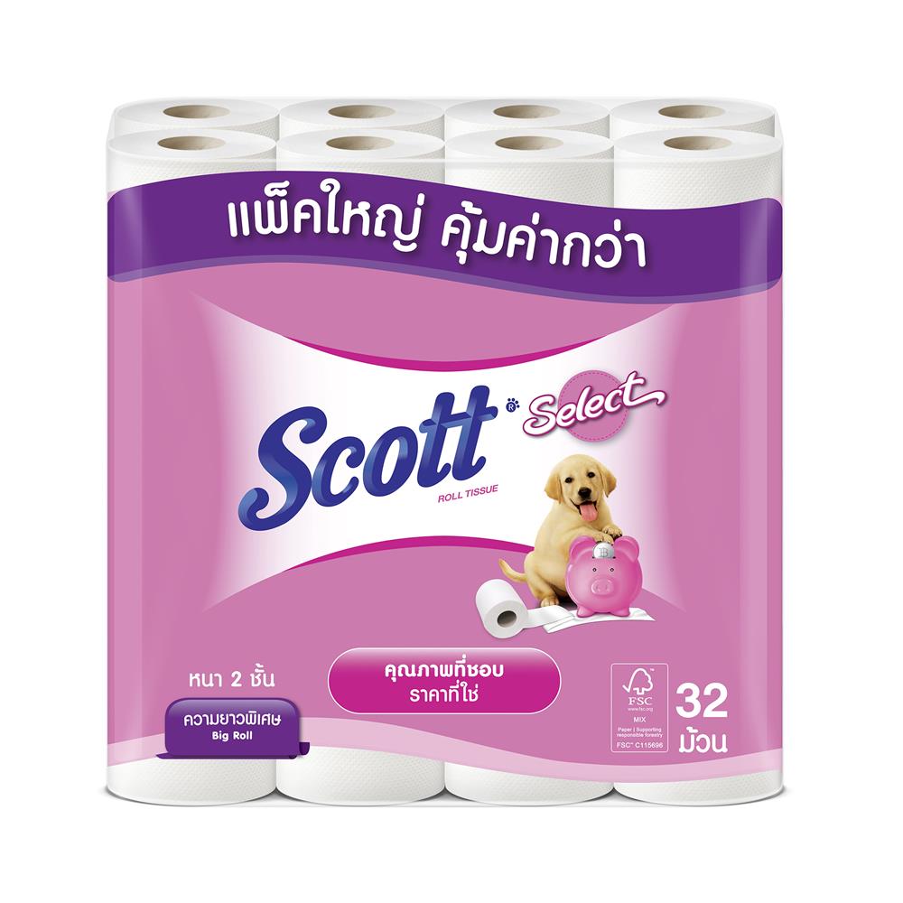 กระดาษชำระ SCOTT SELECT (แพ็ก 32 ม้วน)