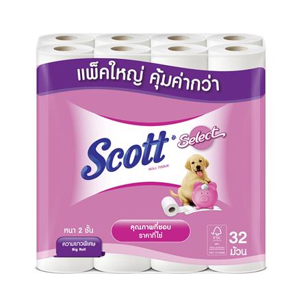 กระดาษชำระ SCOTT SELECT (แพ็ก 32 ม้วน)_0
