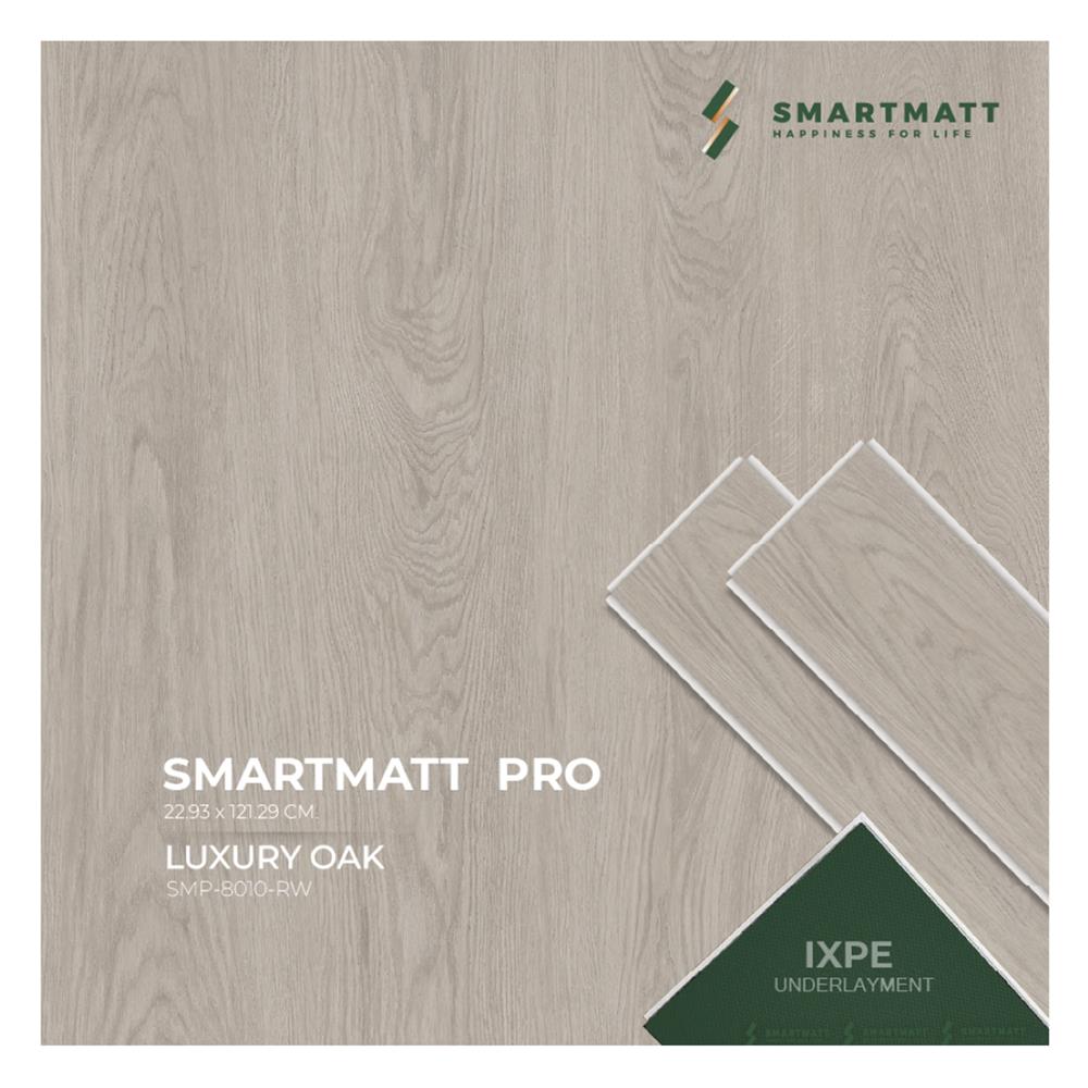 พื้น SPC SMARTMATT PRO 6 มม. 2.22 ตร.ม. สี LUXURY OAK (แพ็ก 8 ชิ้น)