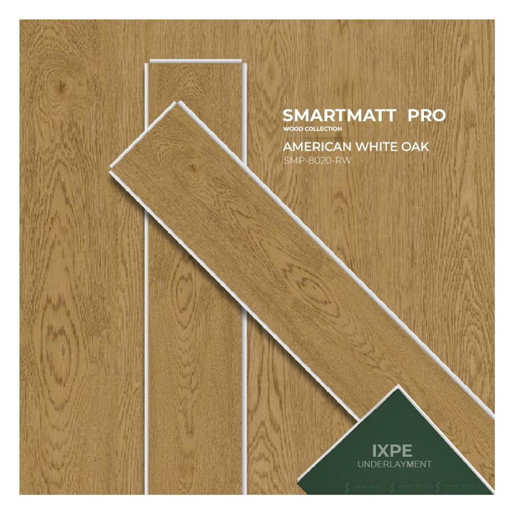พื้น SPC SMARTMATT PRO 6 มม. 2.22 ตร.ม. สี AMERICAN WHITE OAK (แพ็ก 8 ชิ้น)