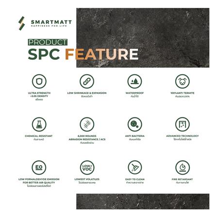 พื้น SPC SMARTMATT PRO 6 มม. 2.22 ตร.ม. สี AMERICAN WHITE OAK (แพ็ก 8 ชิ้น)_5
