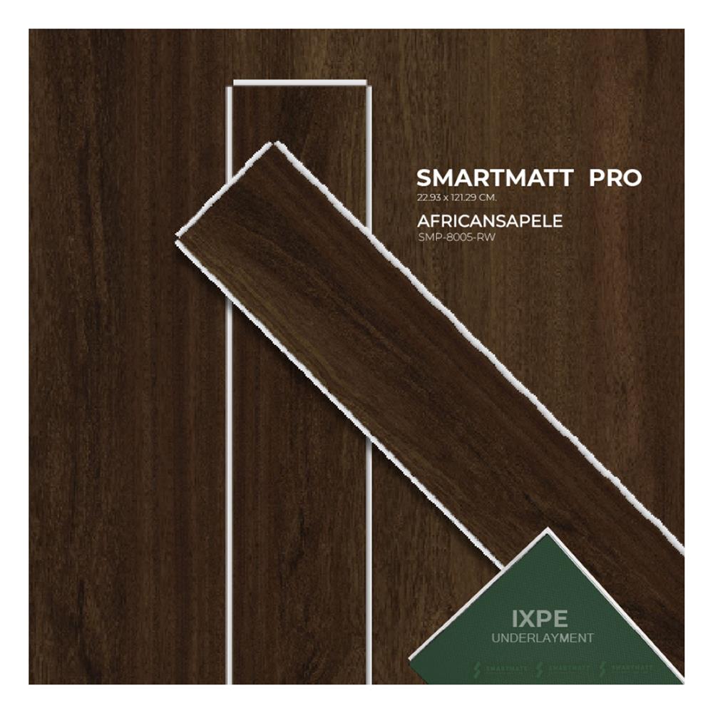 พื้น SPC SMARTMATT PRO 6 มม. 2.22 ตร.ม. สี AFRICAN SAPELE (แพ็ก 8 ชิ้น)