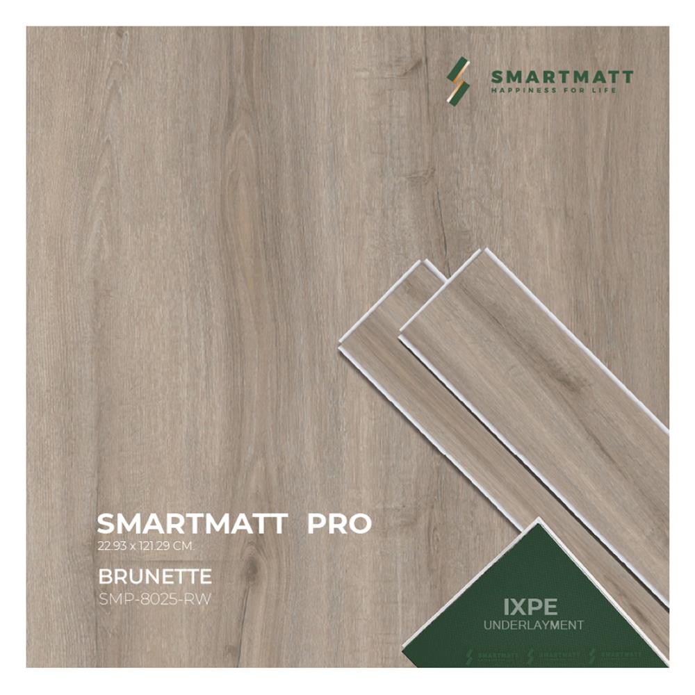 พื้น SPC SMARTMATT PRO 6 มม. 2.22 ตร.ม. สี BRUNETTE (แพ็ก 8 ชิ้น)
