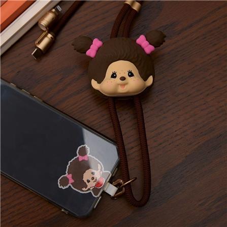 สายชาร์จ 4IN1 AMAZE ONE AMCC002 MONCHHICHI GIRL สีน้ำตาล_3