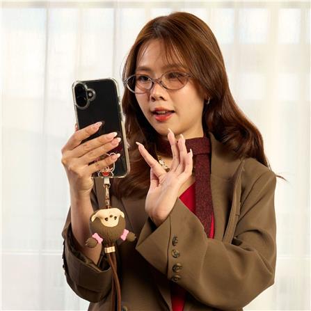 สายชาร์จ 4IN1 AMAZE ONE AMCC002 MONCHHICHI GIRL สีน้ำตาล_5