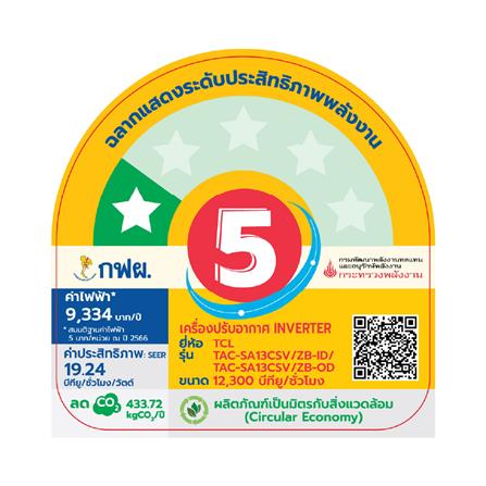 แอร์ผนัง TCL TAC-SA13CSV/ZB 12300 บีทียู อินเวอร์เตอร์_5