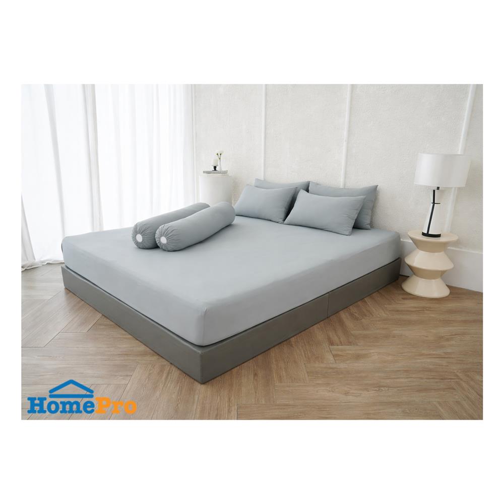 ชุดผ้าปูที่นอน 6 ฟุต (ชุด 5 ชิ้น) BEWELL COOLING สี GREY