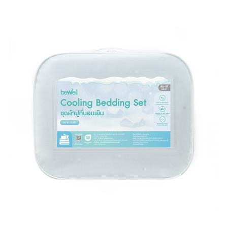 ชุดผ้าปูที่นอน 6 ฟุต (ชุด 5 ชิ้น) BEWELL COOLING สี GREY_1