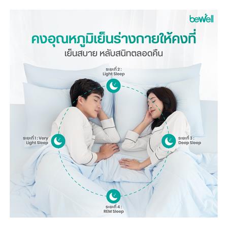 ชุดผ้าปูที่นอน 6 ฟุต (ชุด 5 ชิ้น) BEWELL COOLING สี BLUE_3