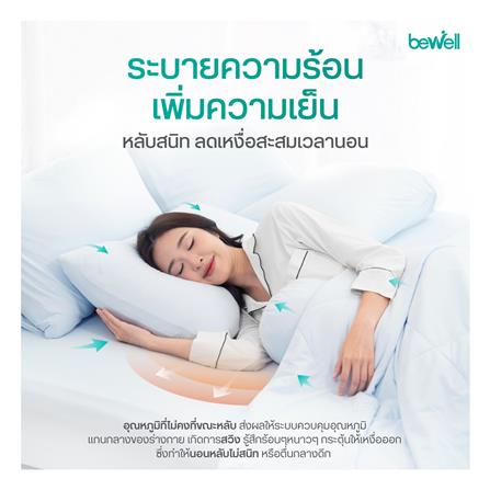 ชุดผ้าปูที่นอน 6 ฟุต (ชุด 5 ชิ้น) BEWELL COOLING สี BLUE_4