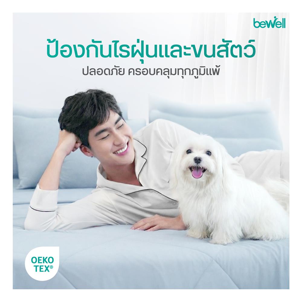 ชุดผ้าปูที่นอน 5 ฟุต (ชุด 5 ชิ้น) BEWELL COOLING สี GREY
