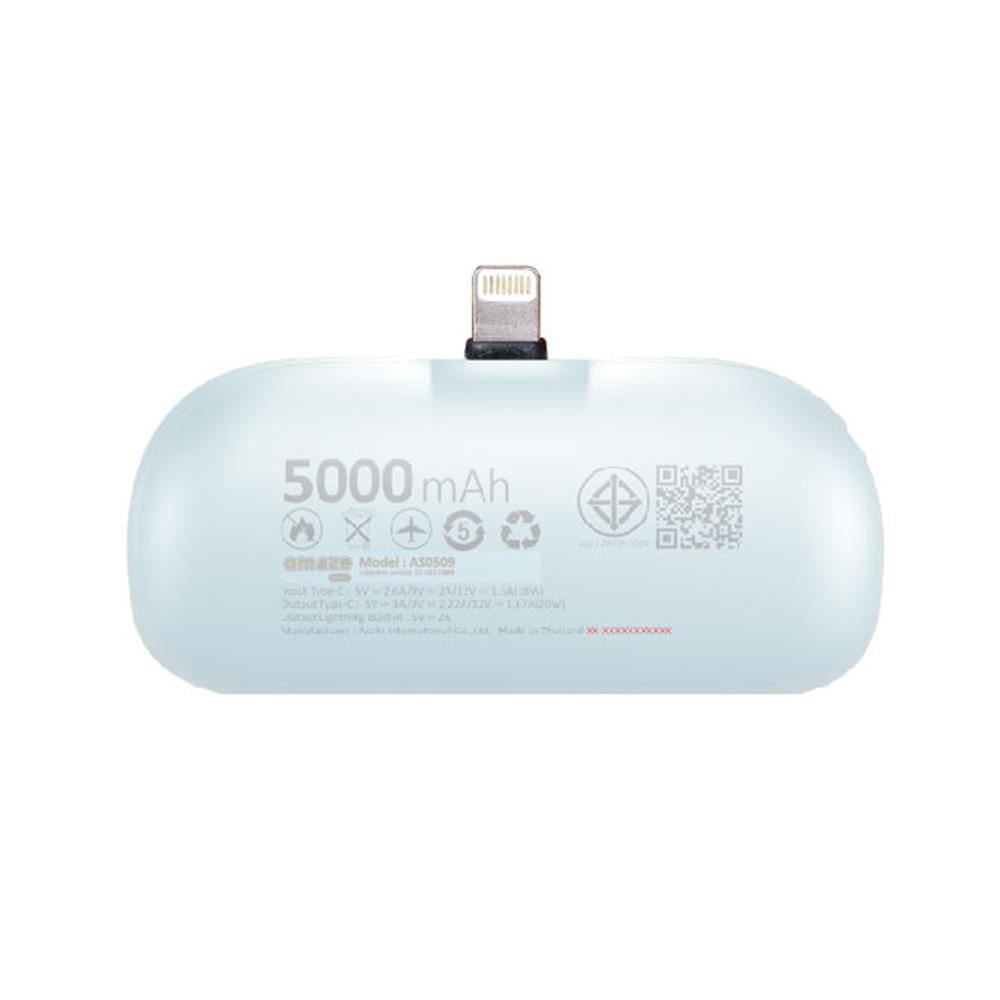 แบตเตอรี่สำรอง AMAZE ONE AMCB001 BOY&GIRL 5000MAH สีฟ้า
