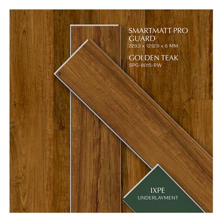 พื้น SPC SMARTMATT PRO GUARD 6 มม. 2.22 ตร.ม. สี GOLDEN TEAK (แพ็ก 8 แผ่น)_4
