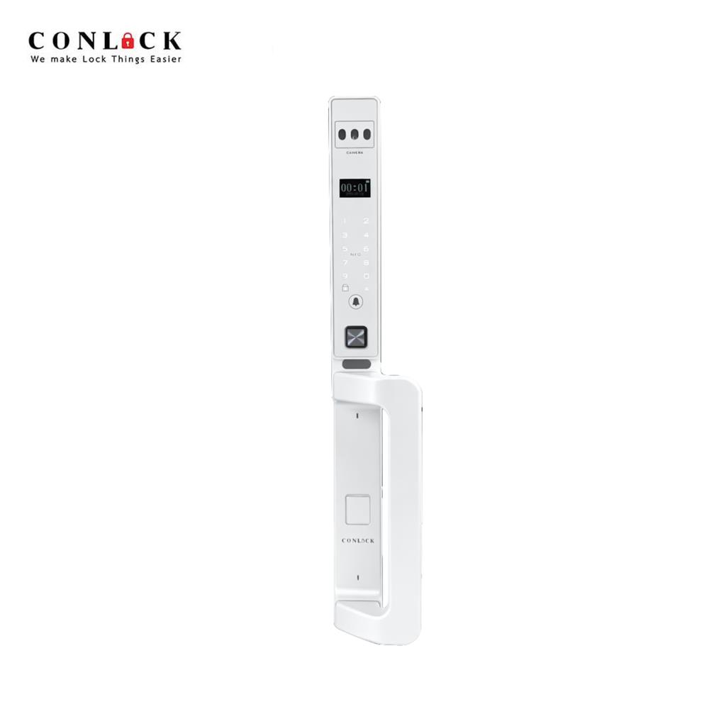 กลอนดิจิตอล CONLOCK XERCON CURVE สีขาว