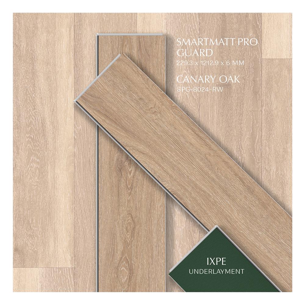 พื้น SPC SMARTMATT PRO GUARD 6 มม. 2.22 ตร.ม. สี CANARY OAK (แพ็ก 8 แผ่น)