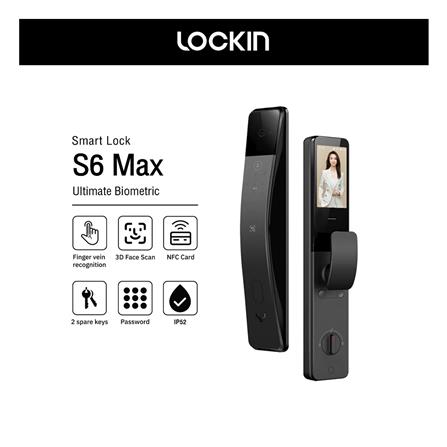 กลอนดิจิตอล LOCKIN S6 MAX สีเทา_7