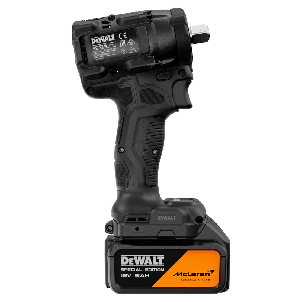 บล็อกไฟฟ้าไร้สาย (พร้อมแบตเตอรี่) DEWALT MCLAREN DCF92MP2T-QW 18 โวลต์