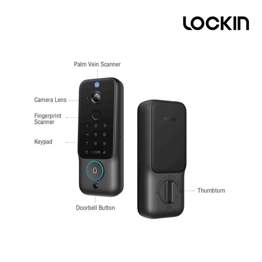กลอนดิจิตอล LOCKIN VENO PLUS สีดำ