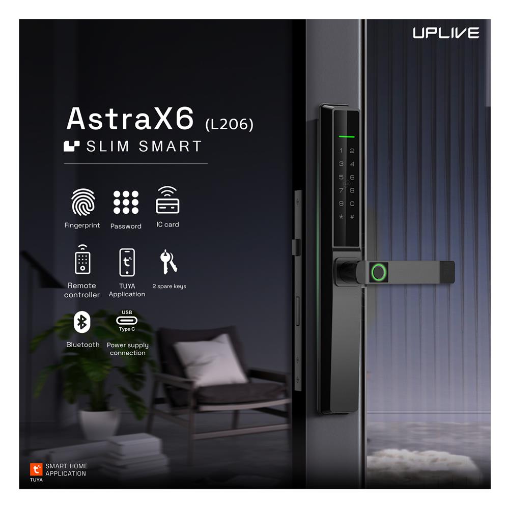กลอนดิจิตอล UPLIVE L206 (ASTRAX6) สีดำ