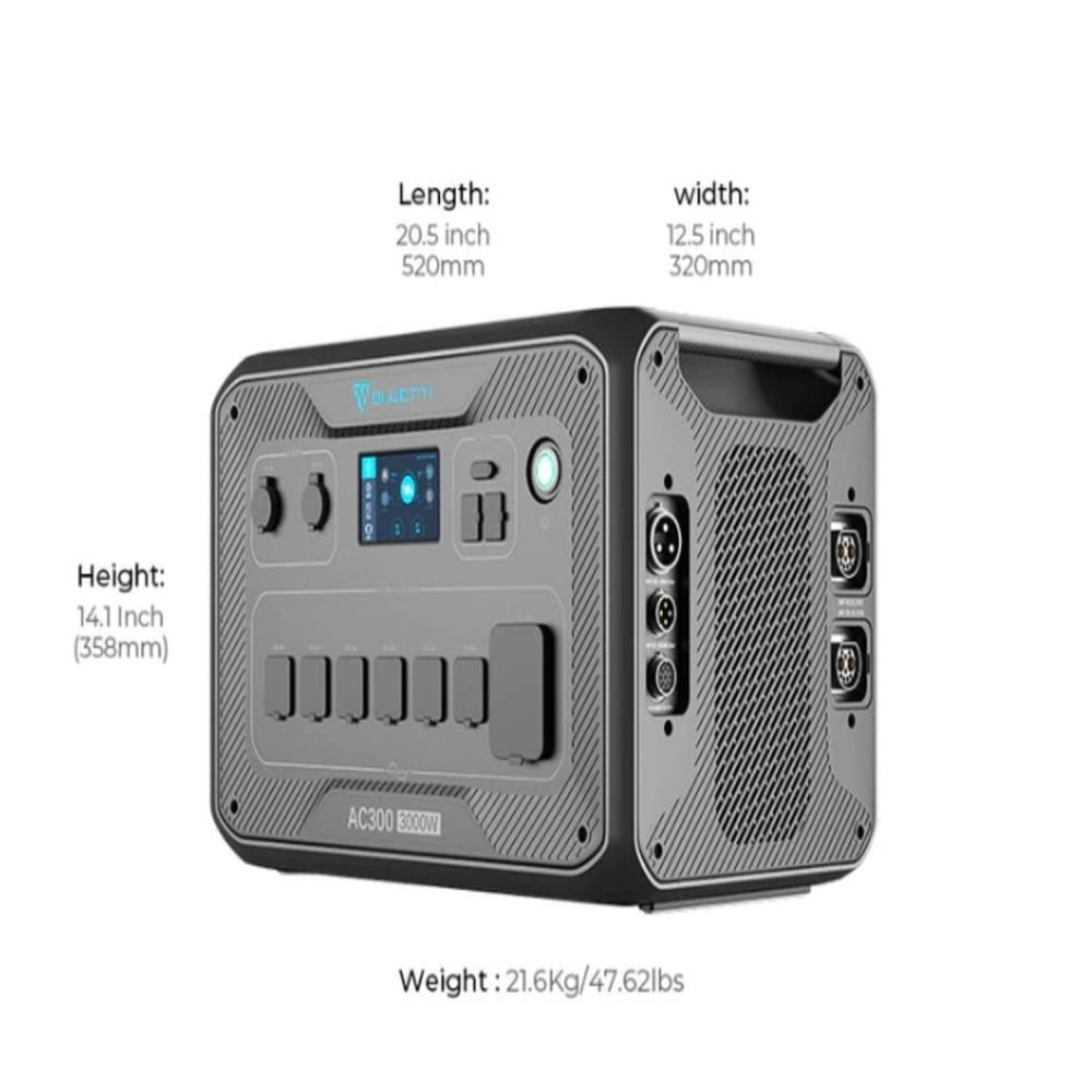 POWER BOX BLUETTI AC300+B300K 3000 วัตต์ สีดำ