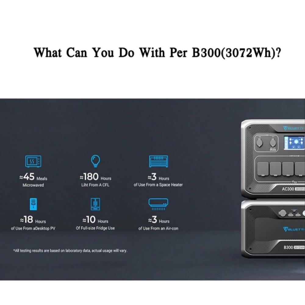 POWER BOX BLUETTI AC300+B300K 3000 วัตต์ สีดำ