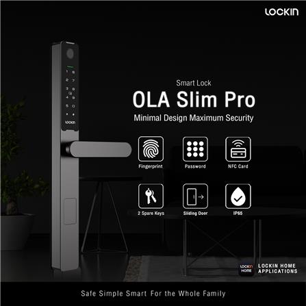 กลอนดิจิตอล LOCKIN OLA SLIM PRO สีดำ_1
