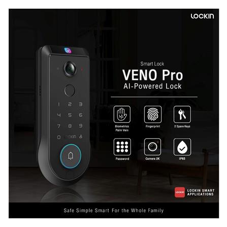 กลอนดิจิตอล LOCKIN VENO PRO สีดำ_2