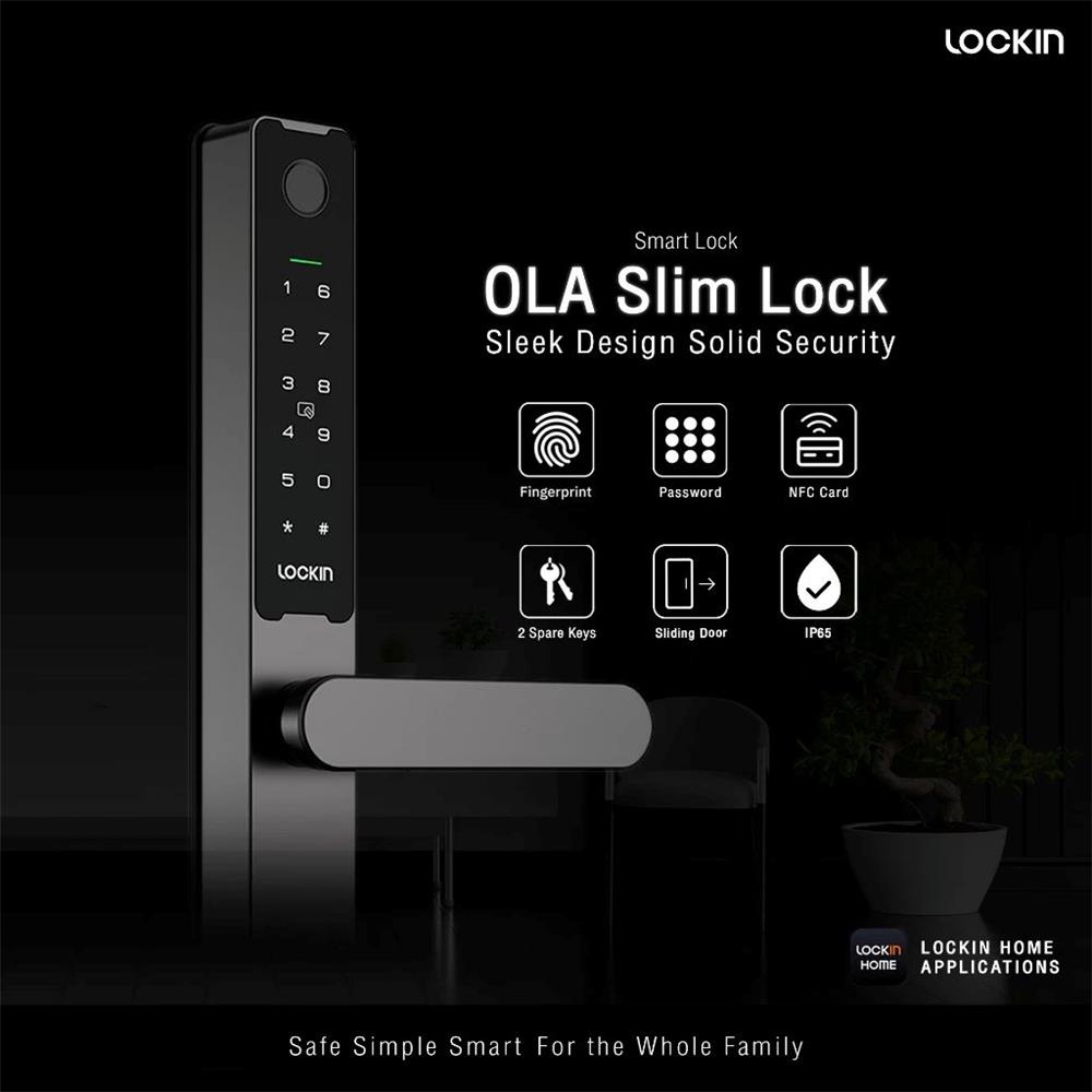 กลอนดิจิตอล LOCKIN OLA SLIM LOCK สีดำ