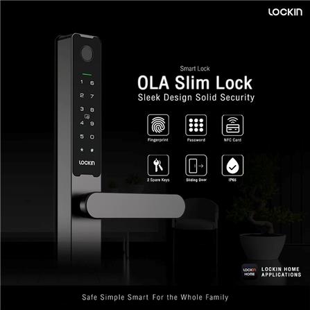 กลอนดิจิตอล LOCKIN OLA SLIM LOCK สีดำ_1
