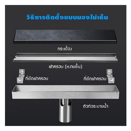 รางน้ำทิ้ง CASSA CL0205 100 ซม. สีดำ_1